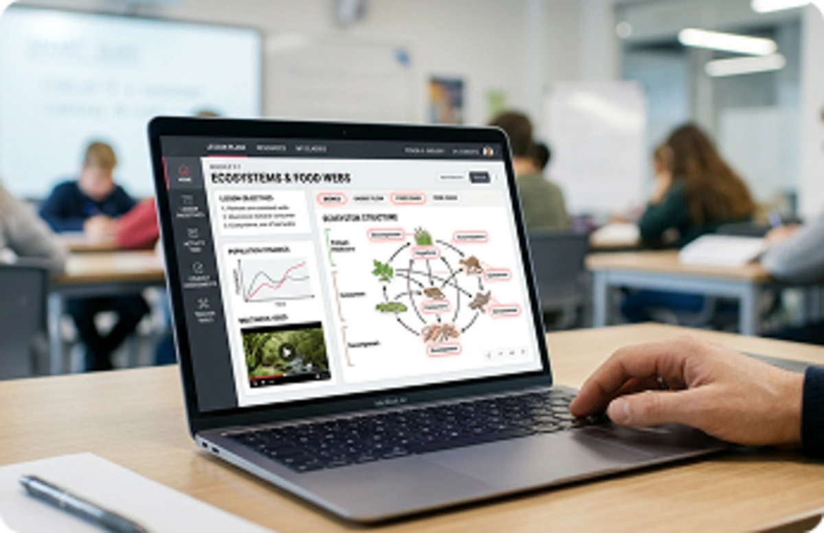 Integrated education ecosystem connecting school management, assessments, analytics, and learning tools