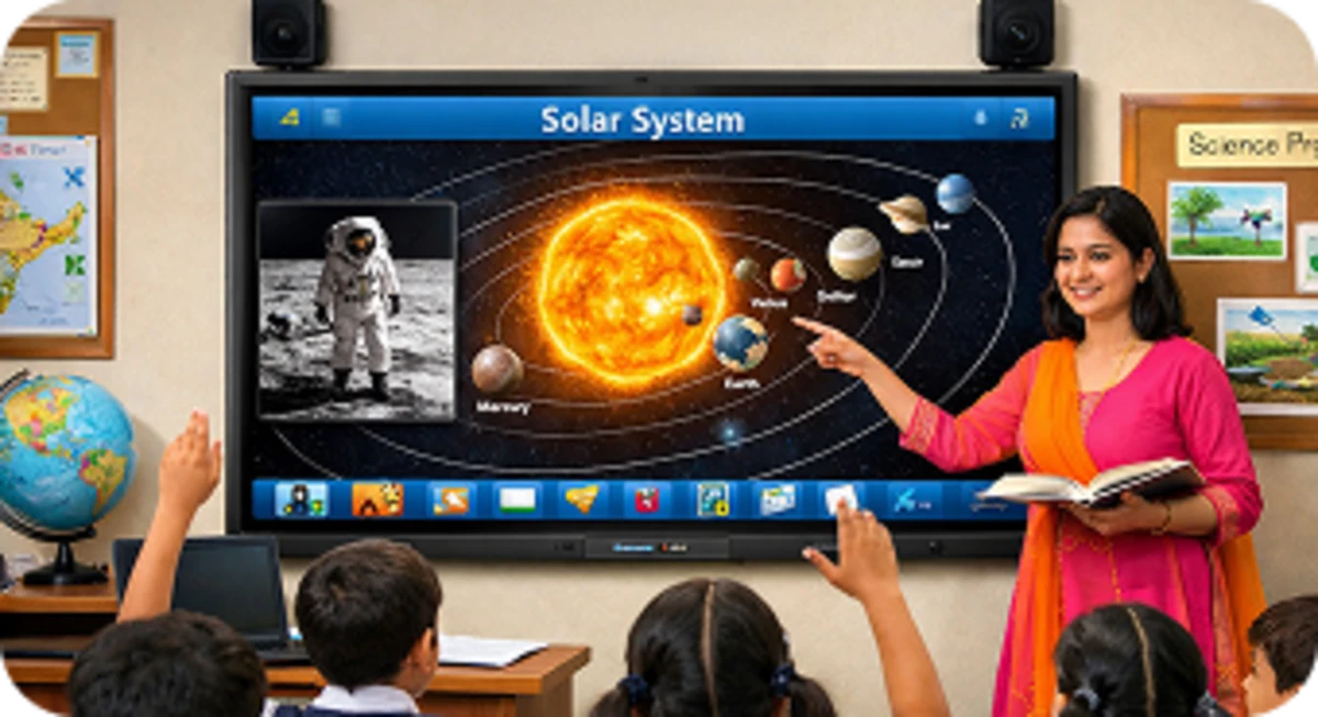 Interactive whiteboards support visual explanations, classroom collaboration, and active student participation