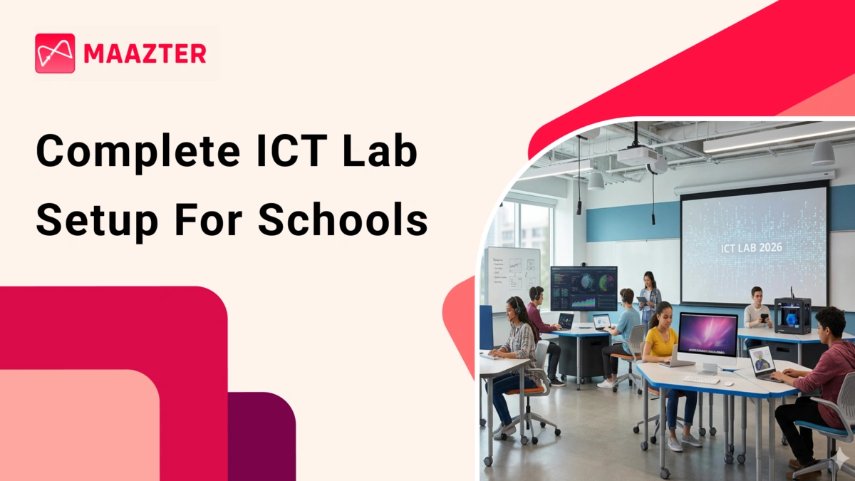 Modern ICT lab with computers and digital tools supporting smart learning in future-ready schools