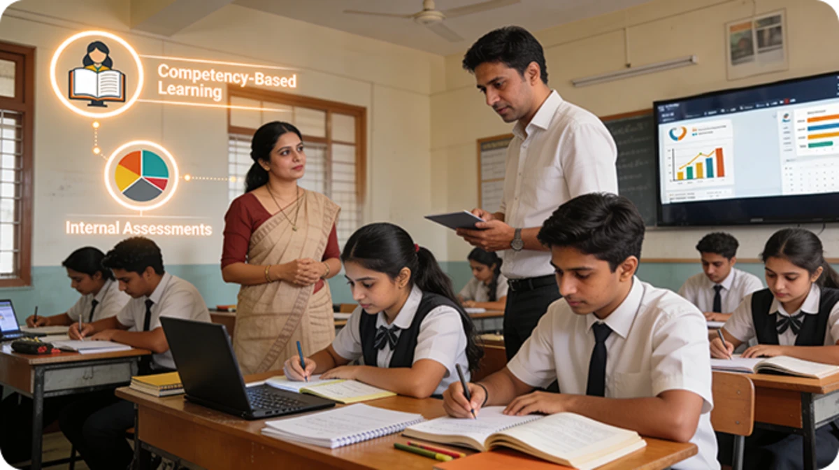 CBSE curriculum updates include competency learning, internal assessments, and revised board exams