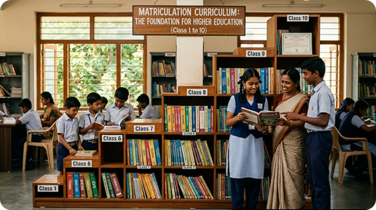 Matriculation curriculum from class 1 to 10, laying a strong academic foundation for higher education through structured subjects