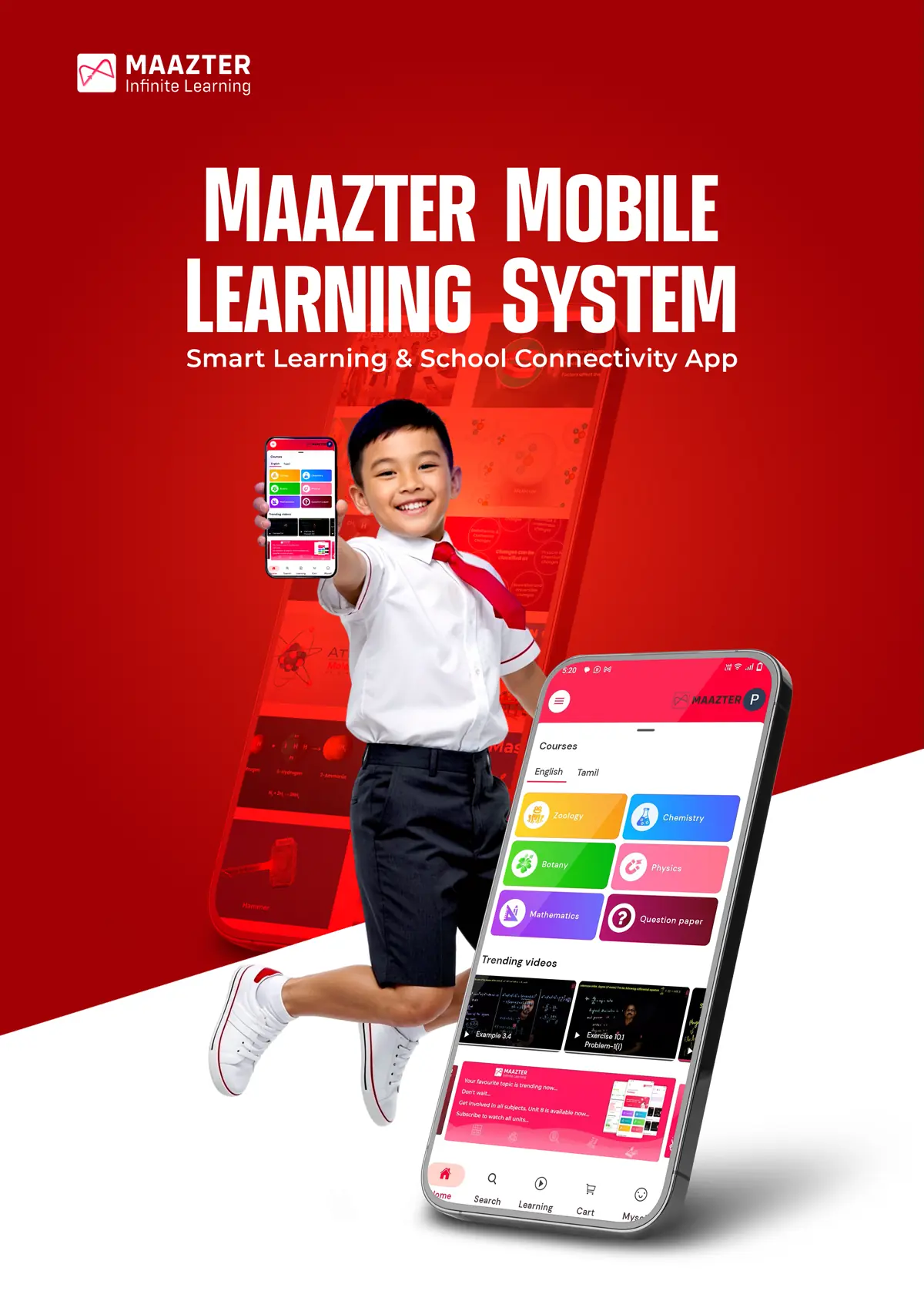 Mobile Learning System Brochure - Recorded and animated videos, Q&A, assessments, and performance analytics