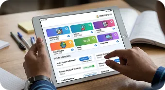 Students explore digital books, videos, and academic resources through a centralized digital library