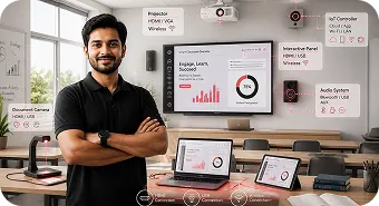 Multimedia-enabled smart classrooms combine digital content and teaching tools to improve engagement