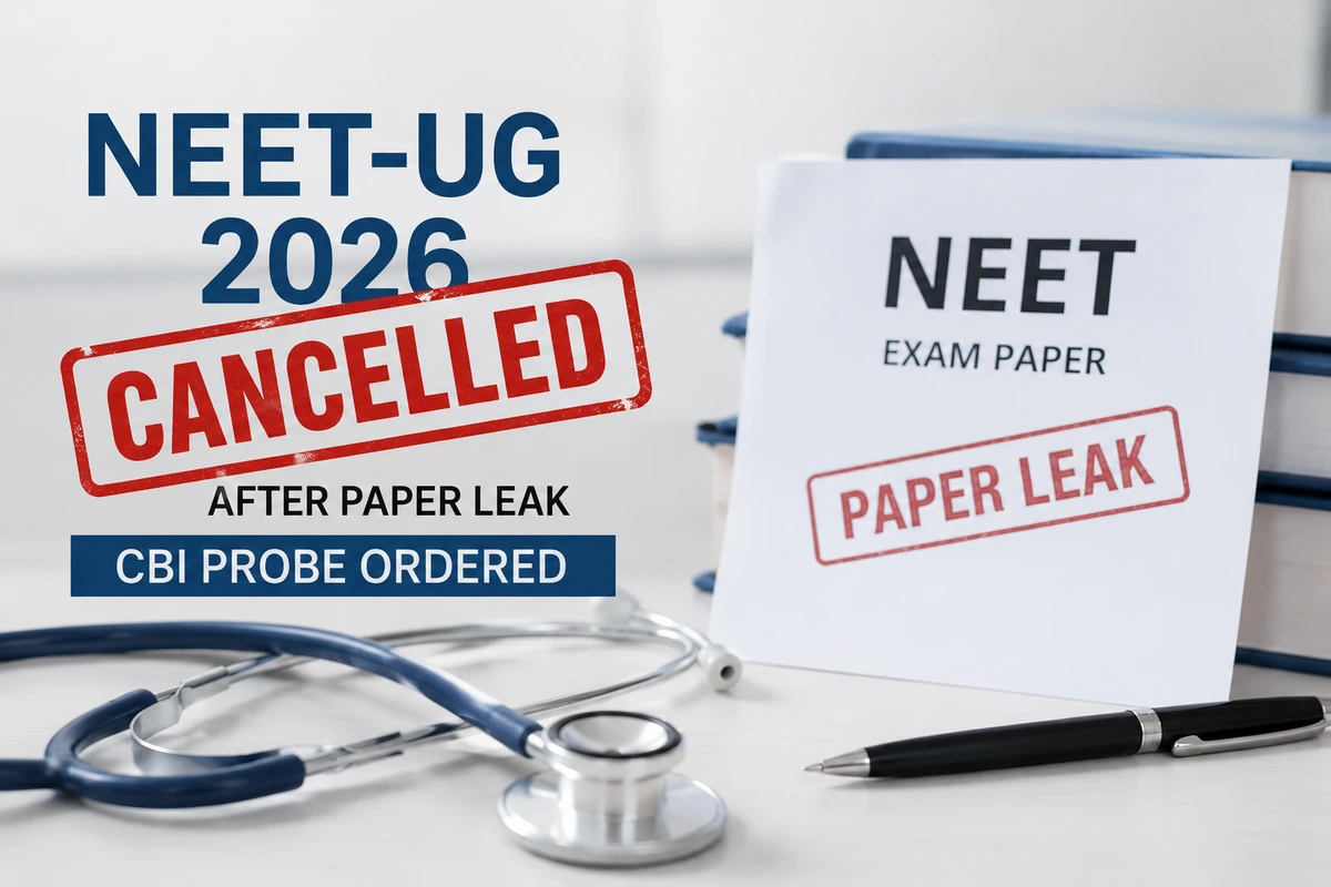 NEET UG 2026 cancelled after paper leak allegations with CBI probe ordered by the government