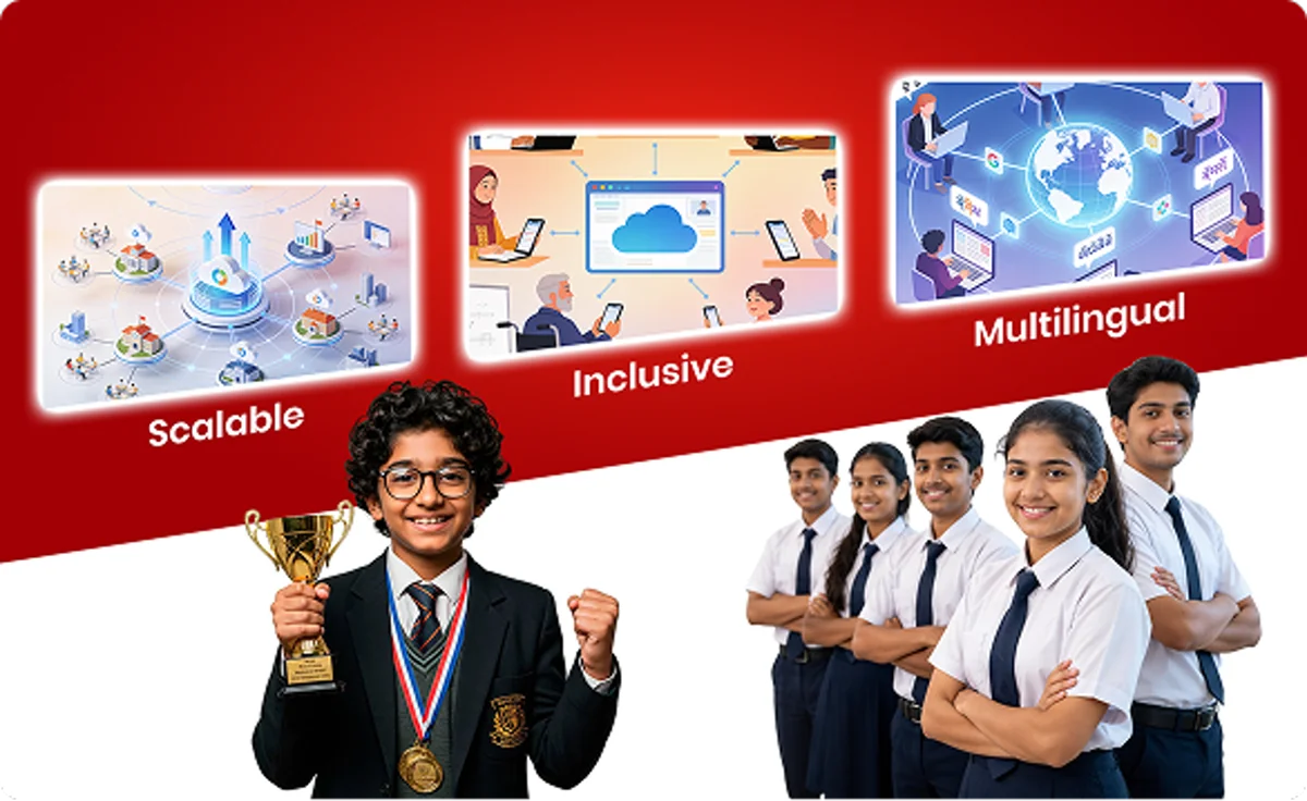 Scalable multilingual learning platform supporting large classrooms with Tamil and English content