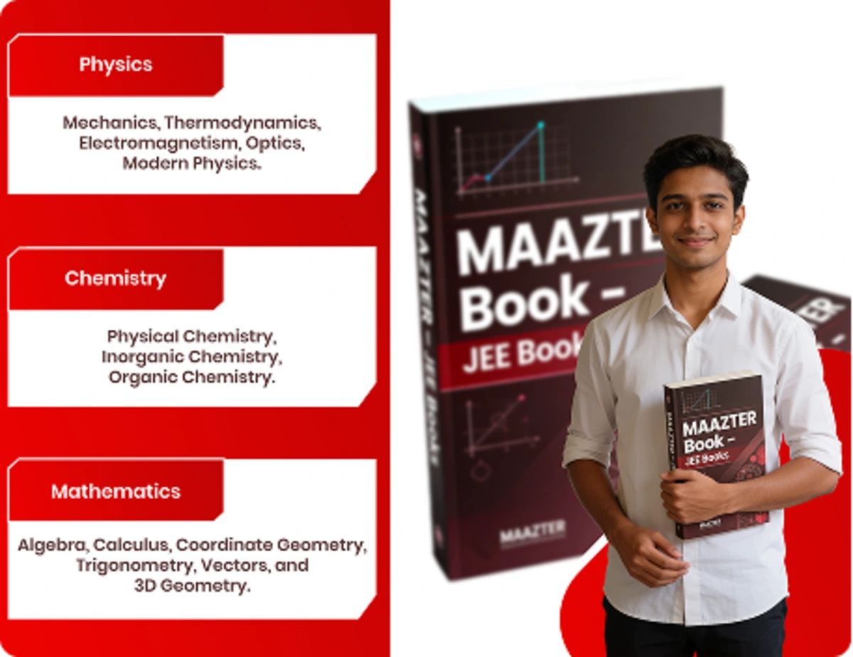 JEE books cover important Physics, Chemistry, and Mathematics chapters for effective exam preparation