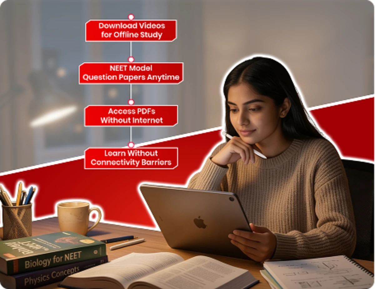 NEET books, videos, and study resources can be accessed offline to support uninterrupted exam preparation