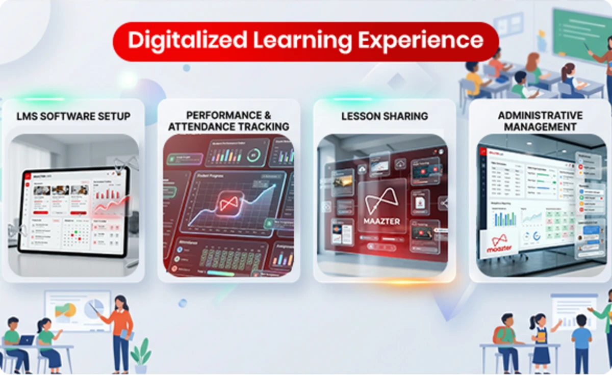 Digital Learning system LMS helps schools manage attendance, track performance, and deliver digital lessons 