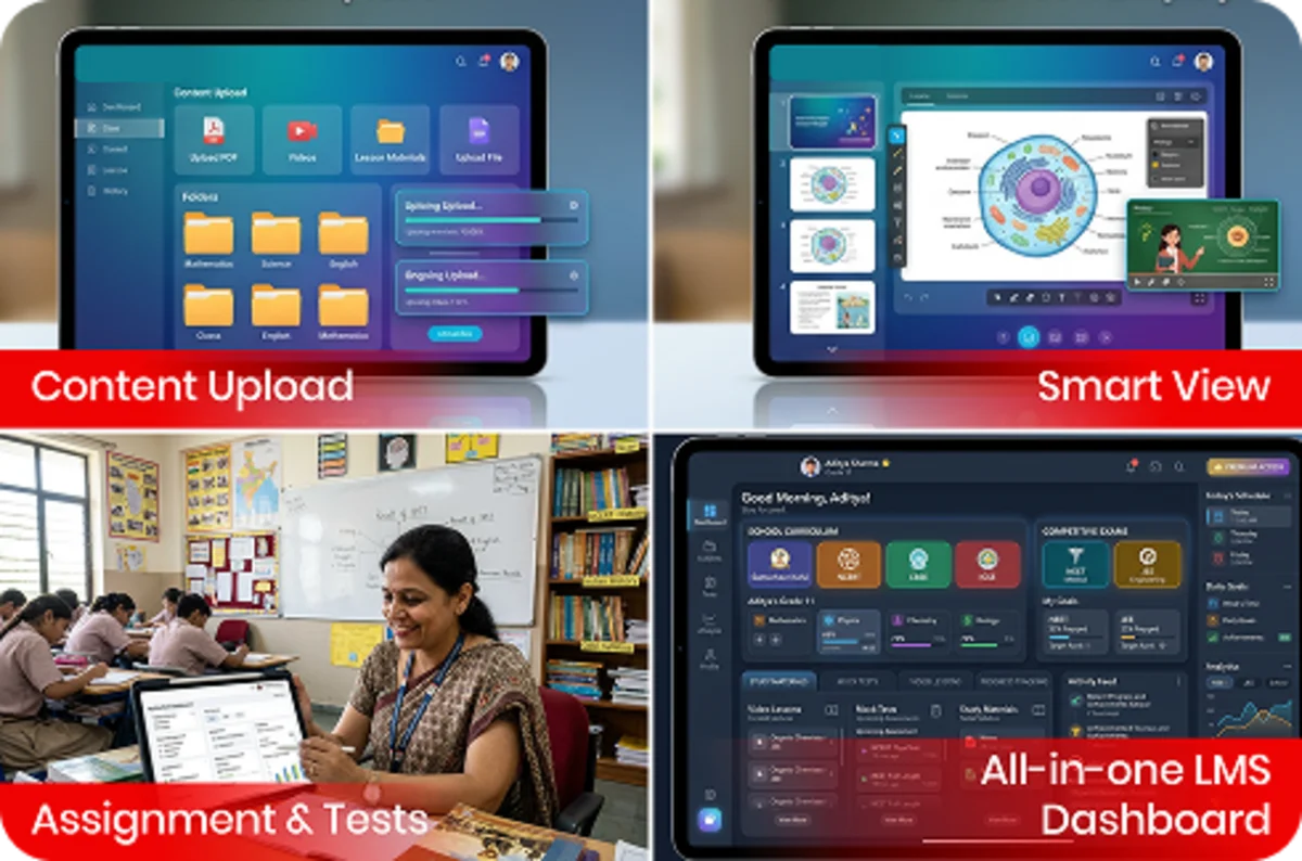 Customized LMS helps teachers manage classes, assignments, attendance, and exams from one platform