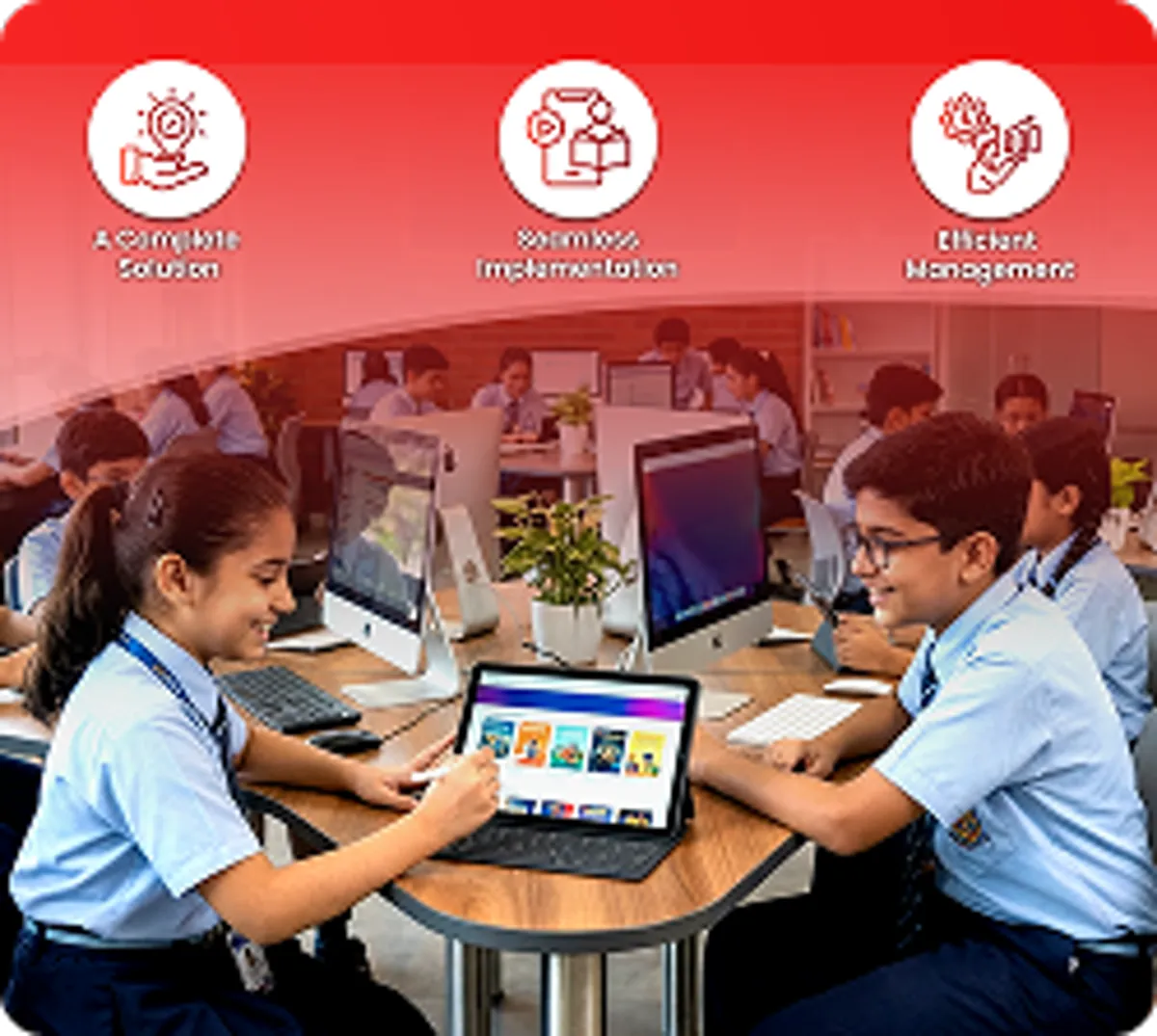 Schools can implement a digital library to improve resource management and seamless learning access