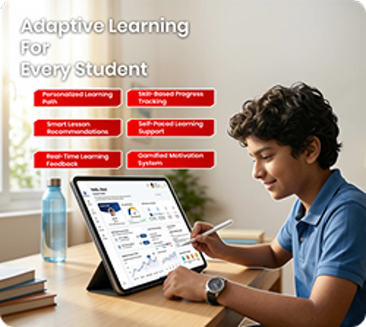 Personalized adaptive learning adjusts content and pace based on each learner's abilities and progress