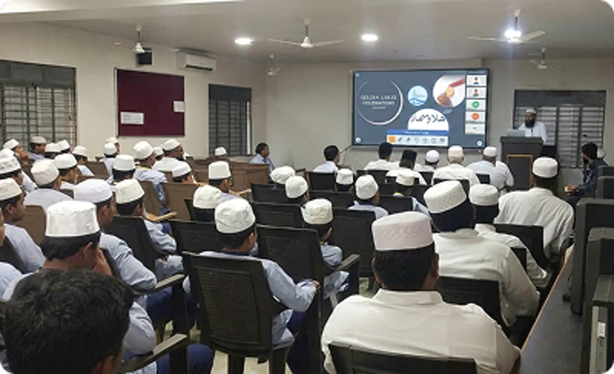 Teachers using Maazter Smart Classroom technology to deliver engaging and concept-based lessons at Imam Shafi