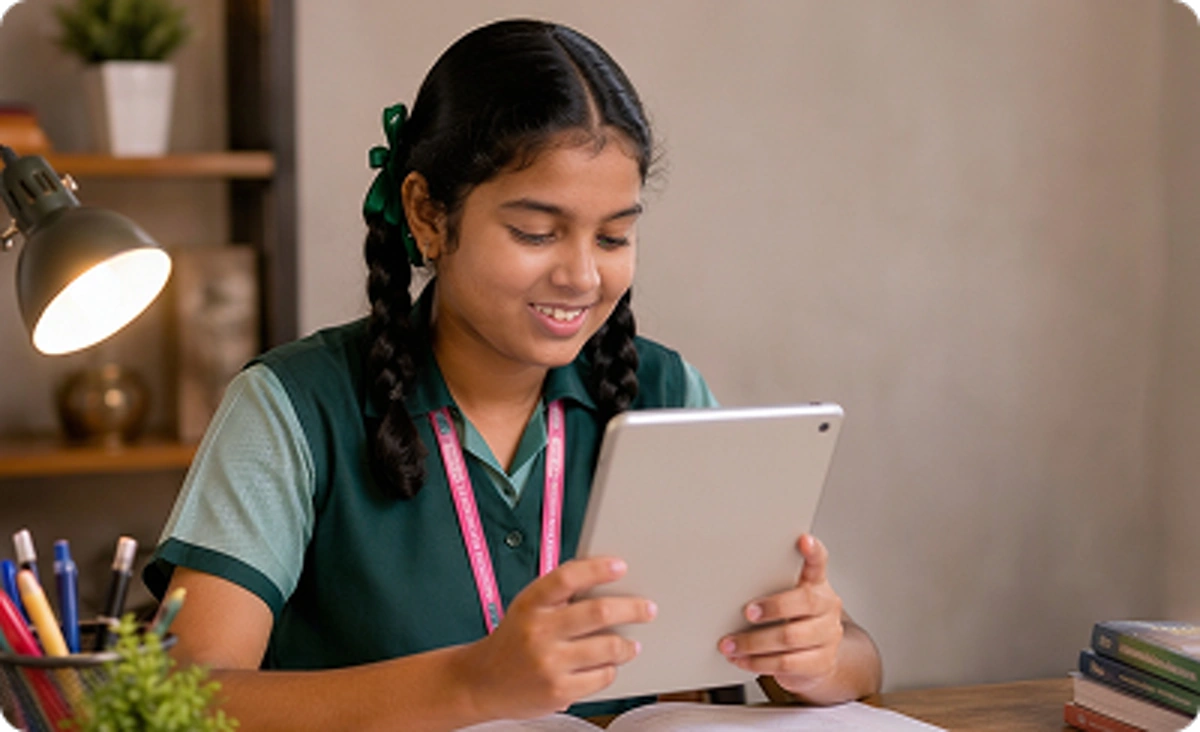 Students accessing Maazter Mobile Learning System lessons and digital content beyond regular school hours
