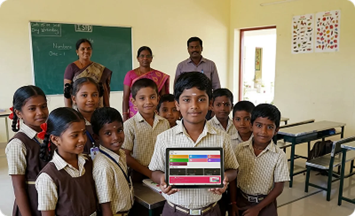 Teachers using Maazter Mobile Learning System to reduce manual correction and reporting activities