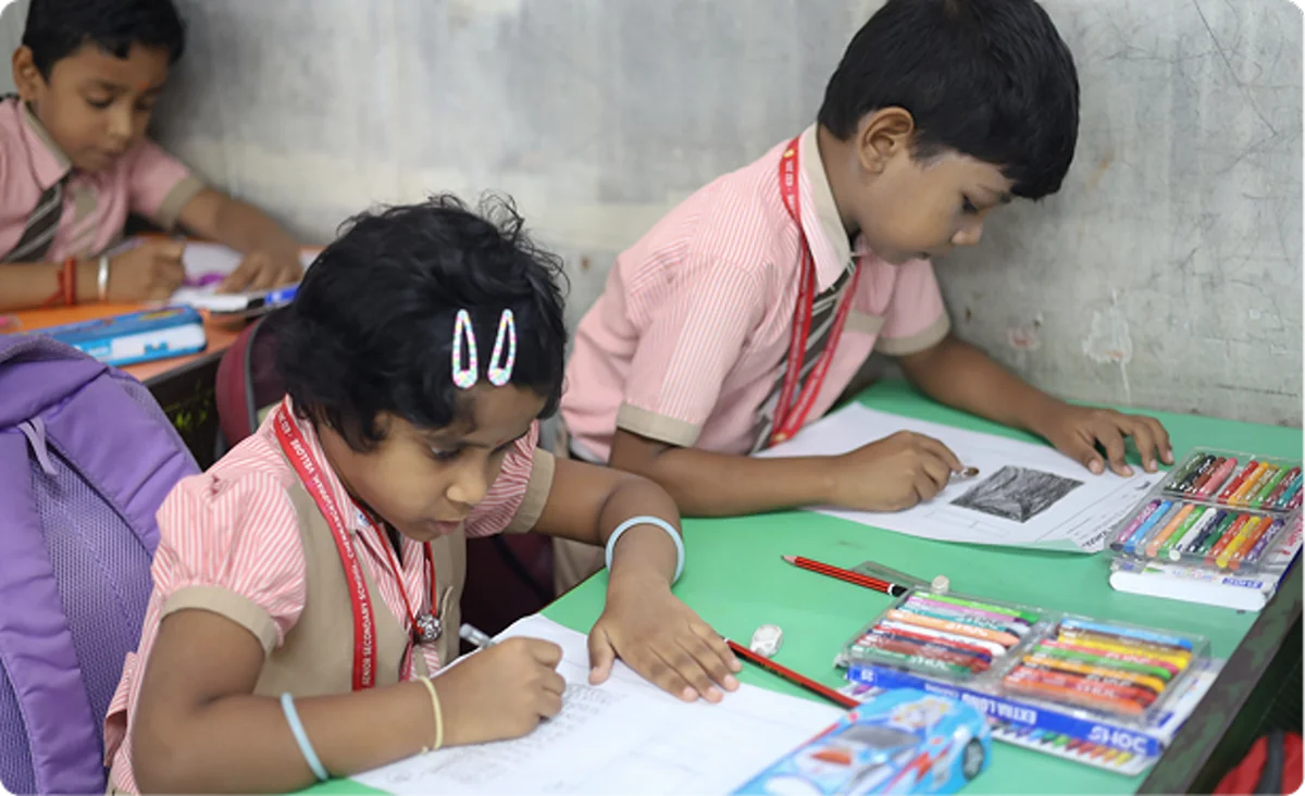 Students developing computer knowledge through traditional methods before Maazter ICT Lab implementation